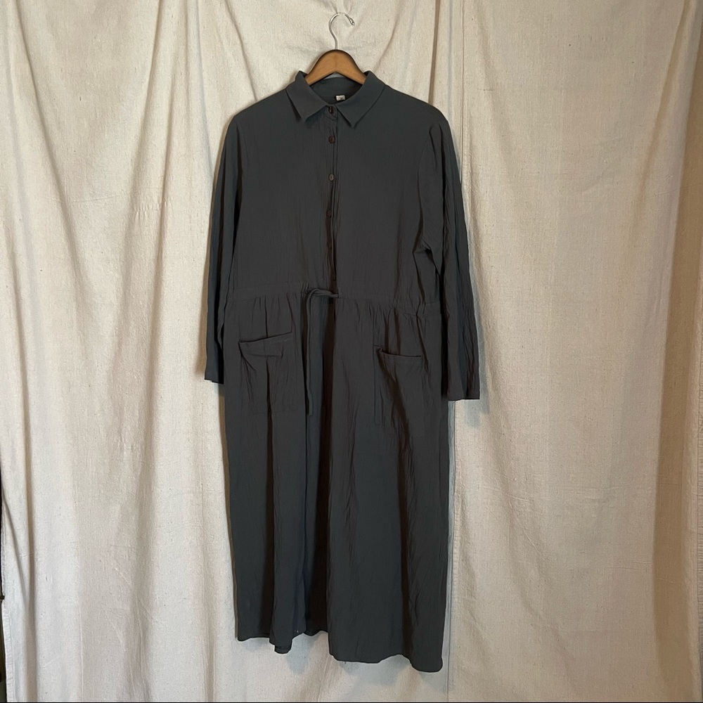 Gray cotton dress